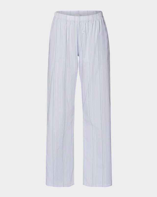 Striped Straight-Leg Cotton Lounge Pants